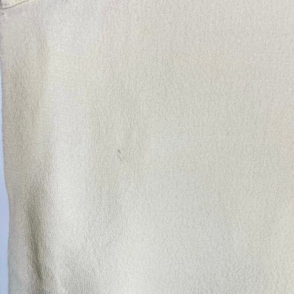 Forever 21 Button Up Crop Tank Top Cream 100% Rayon Womens - Picture 5 of 5